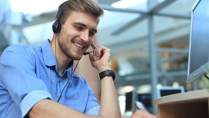 Ansprechpartner mit Headset